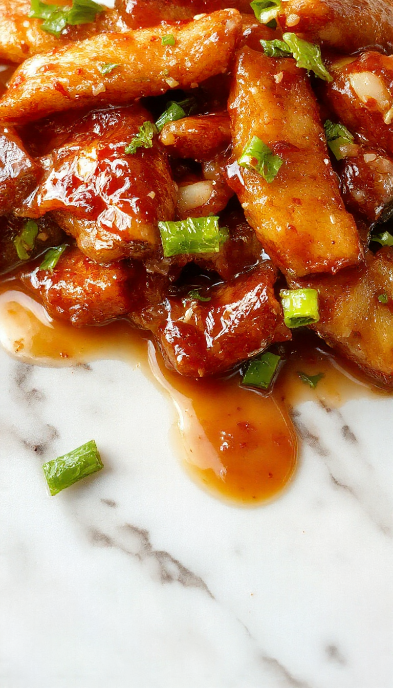 A slow cooker filled with tender, glazed teriyaki chicken surrounded by steamed rice and colorful vegetables.