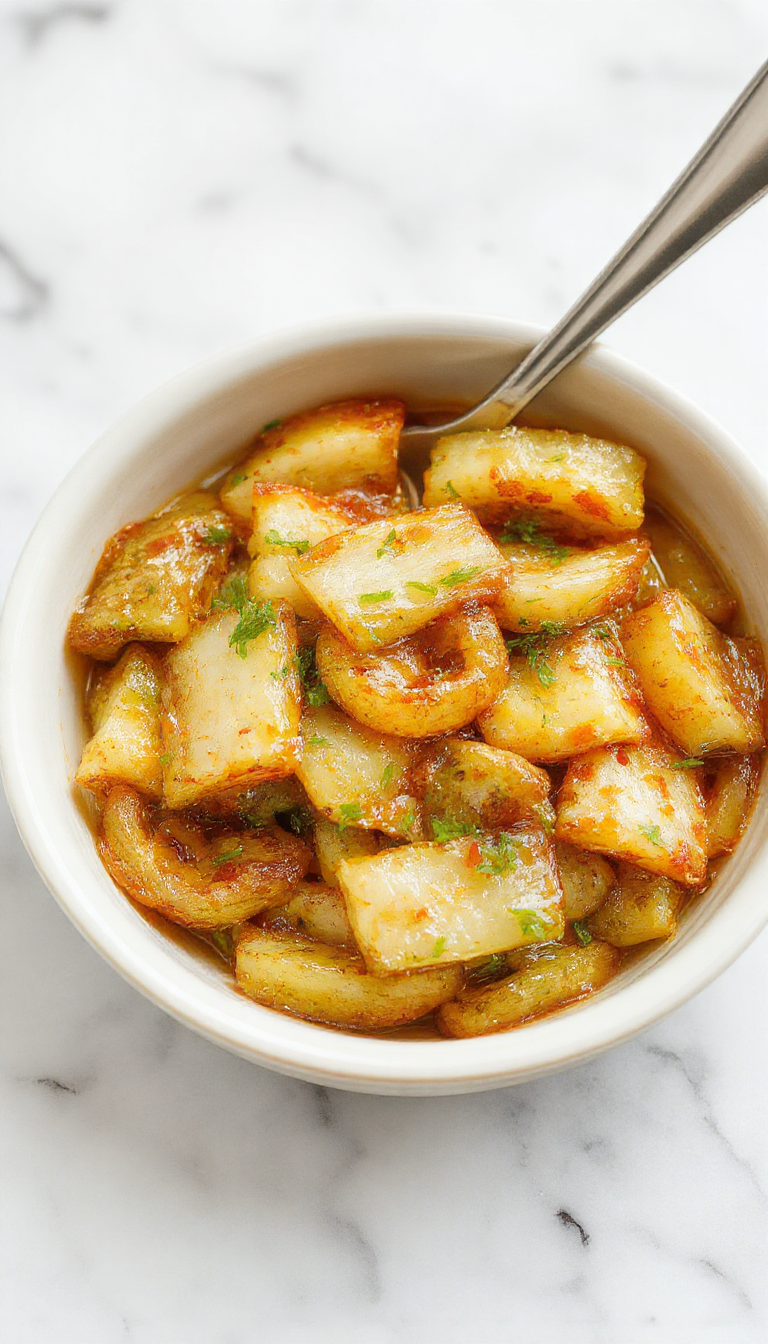 Colorful jar of freshly made quick pickled onions next to a beautifully plated dish garnished with sliced onions.