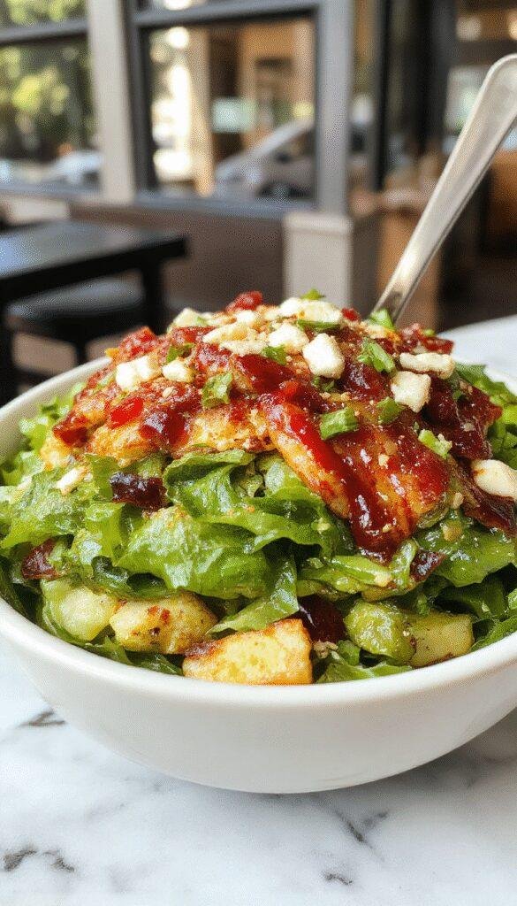 A vibrant low-carb Big Mac Salad Bowl featuring fresh lettuce, seasoned beef patties, cherry tomatoes, shredded cheese, pickles, and a creamy dressing arranged in a bowl