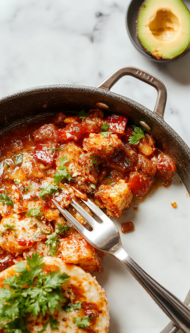 Colorful plates of sizzling fajitas with bell peppers, onions, and seasoned grilled meat served on a single skillet.