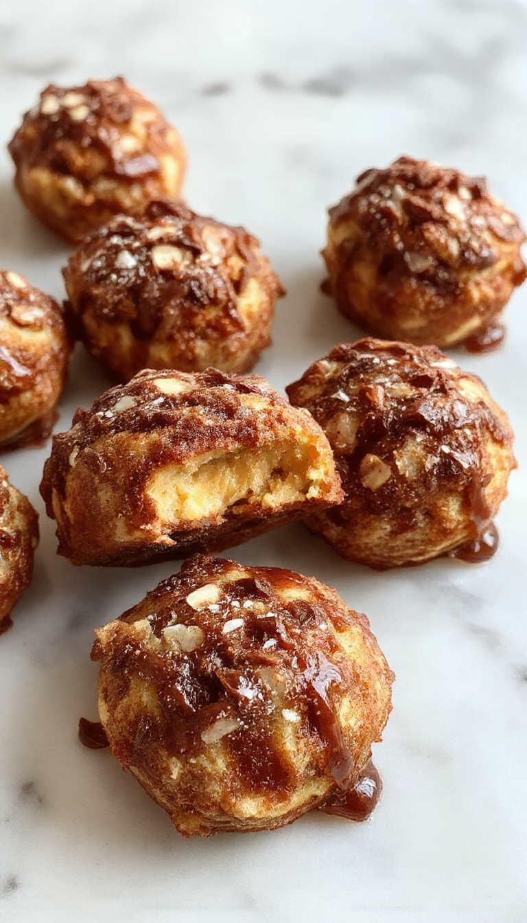 A plate of golden cinnamon French toast bites topped with powdered sugar and served with fresh berries and syrup.