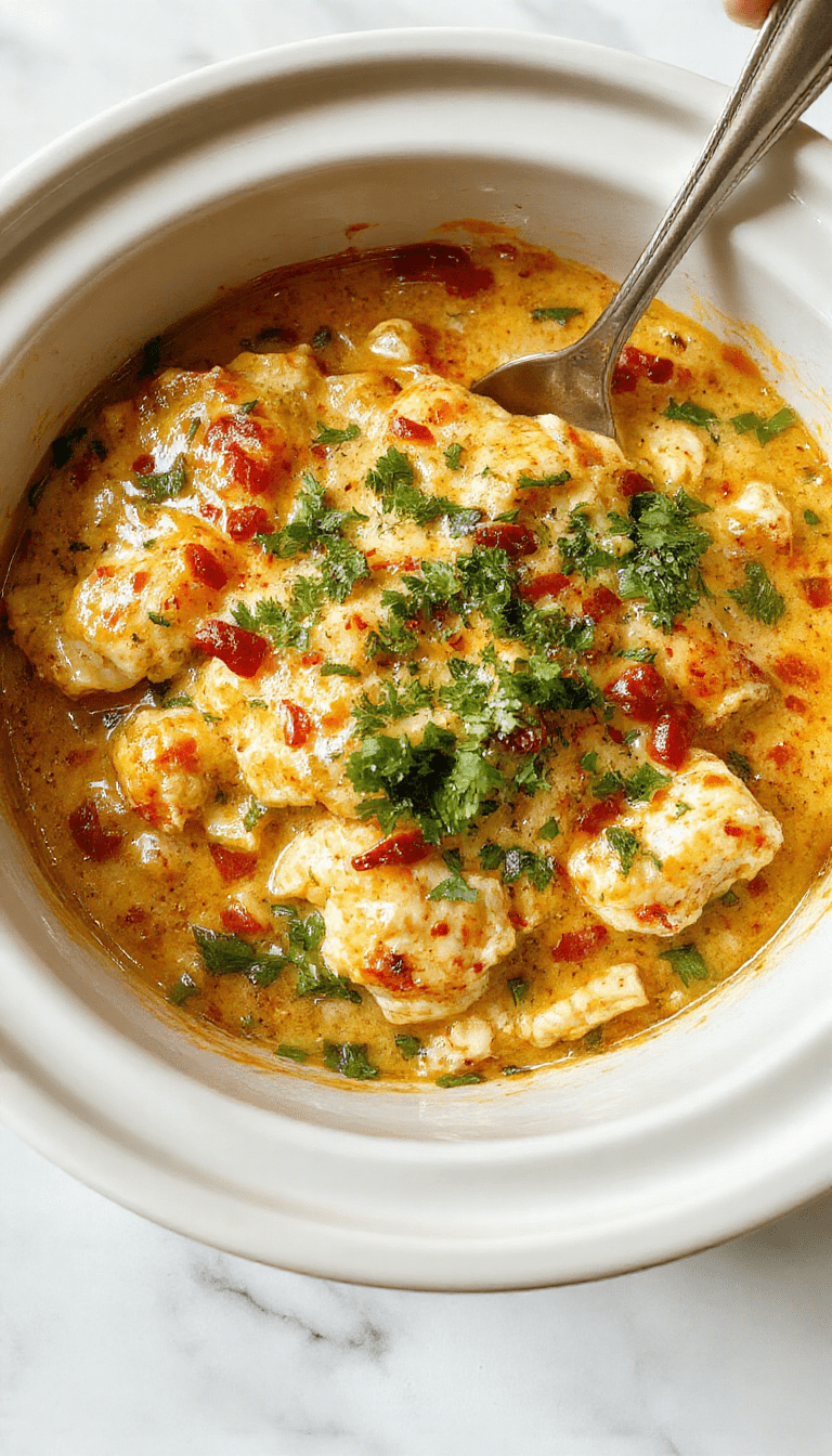 A vibrant plate showcasing a hearty chicken enchilada casserole with a golden melted cheese topping, garnished with fresh cilantro and slices of avocado, set on a rustic wooden table with a side of sour cream and salsa, highlighting the comforting textures and colorful presentation.