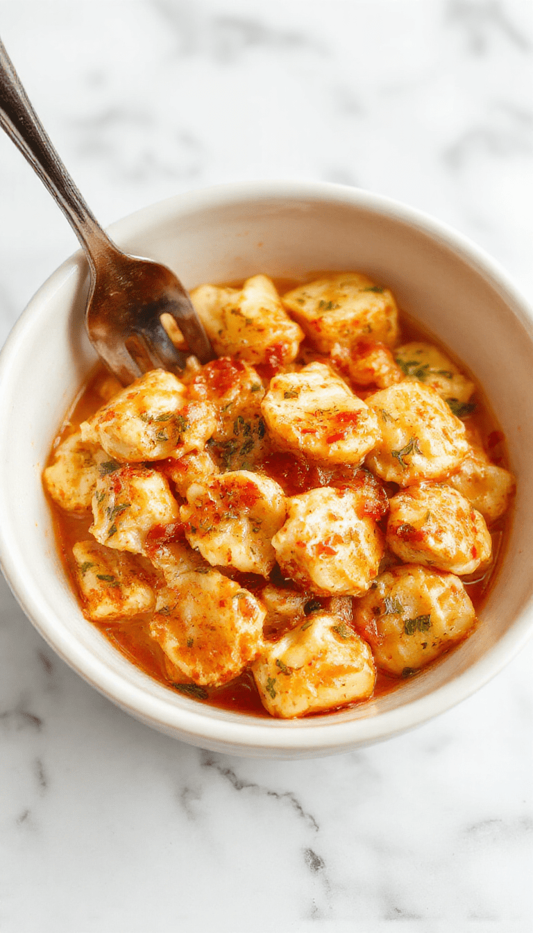 A vibrant bowl of creamy chicken tortellini soup featuring golden-brown tortellini, shredded chicken, and fresh herbs on a rustic wooden table, styled with a sprig of basil and a sprinkle of cheese, surrounded by cooking ingredients and steam rising to evoke warmth and comfort.