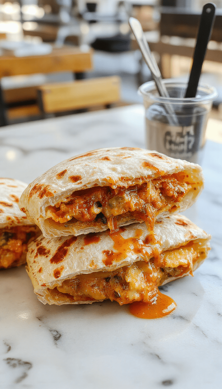 A vibrant plate featuring golden-brown mini quesadillas with melted cheese and crispy edges, garnished with fresh cilantro and sliced jalapenos, served alongside a colorful salsa bowl on a rustic wooden table